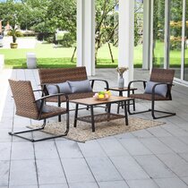 Cushionless conversation 2025 patio set